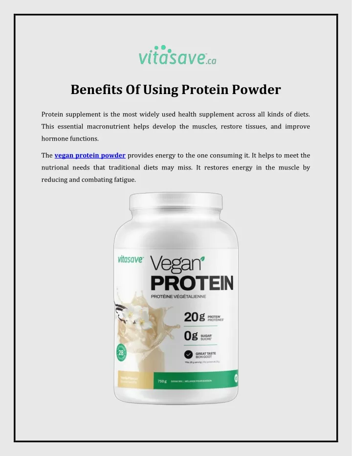 benefits of using protein powder