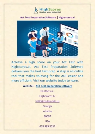 Act Test Preparation Software | Highscores.ai