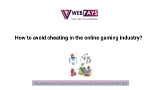 how to avoid cheating in the online gaming