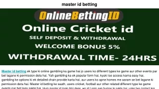 master id betting, cricketidpro.in