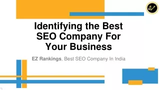 Identifying the Best SEO Company For Your Business