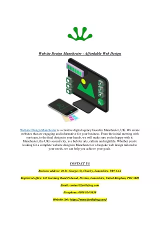 website design manchester affordable web design