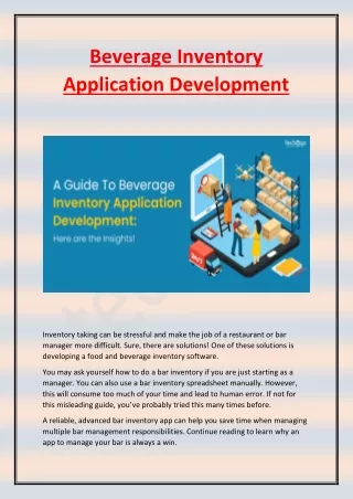 beverage inventory application development
