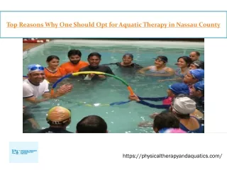 Top Reasons Why One Should Opt for Aquatic Therapy in Nassau County