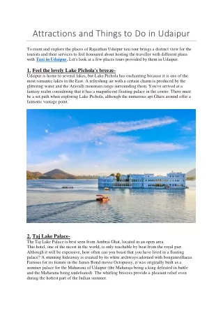 Things to do in Udaipur