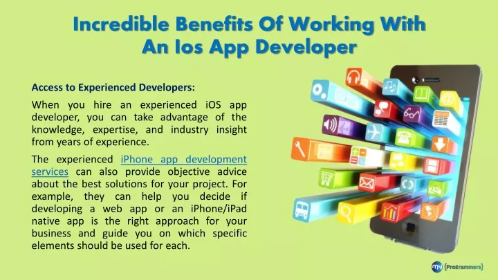incredible benefits of working with an ios app developer