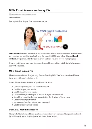 localgeekshelp.com-MSN Email issues and easy Fix