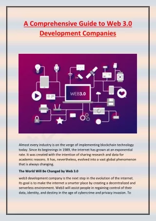 a comprehensive guide to web 3 0 development