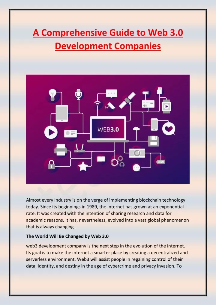 a comprehensive guide to web 3 0 development