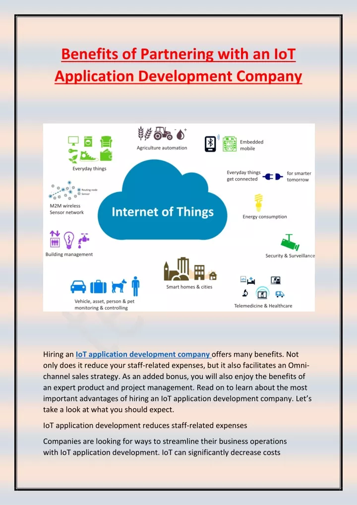 benefits of partnering with an iot application