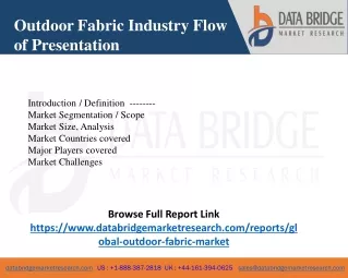 Outdoor Fabric Market Scope