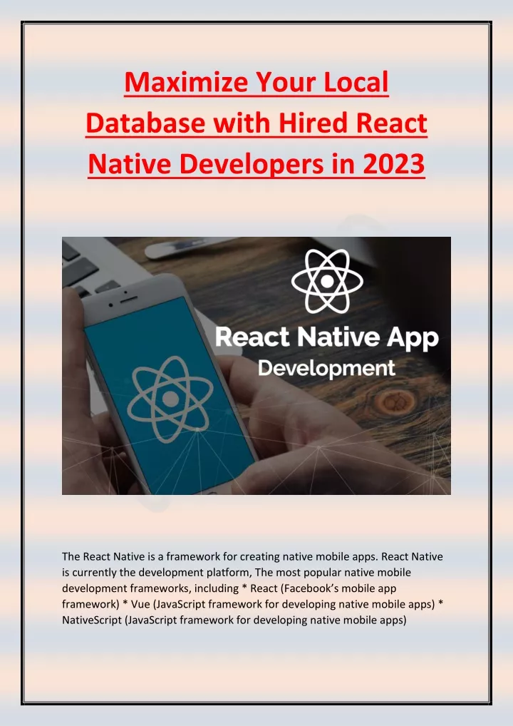 maximize your local database with hired react