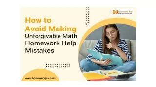 How to Avoid Making Unforgivable Math Homework Help Mistakes