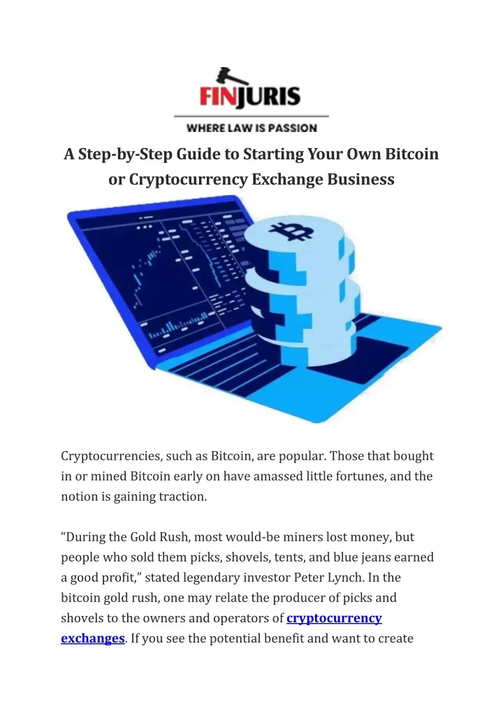 a step by step guide to starting your own bitcoin