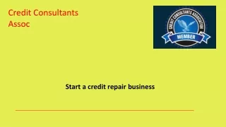 Start a credit repair business