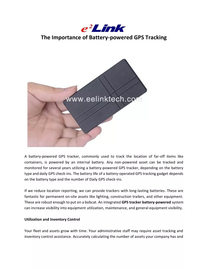 the importance of battery powered gps tracking