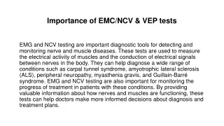 importance of emc ncv vep tests