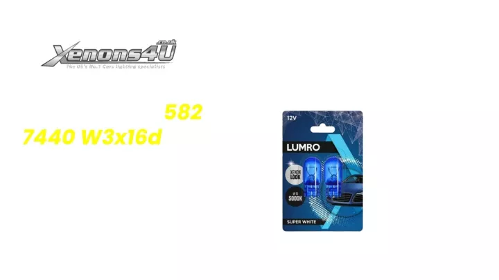 lumro w21w 582 7440 w3x16d super white drl bulbs