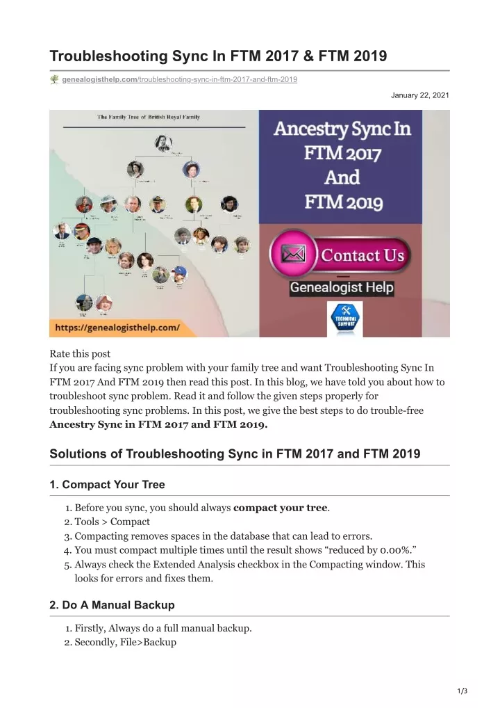 troubleshooting sync in ftm 2017 ftm 2019