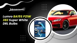 lumro ba15s p21w 382 super white drl bulbs