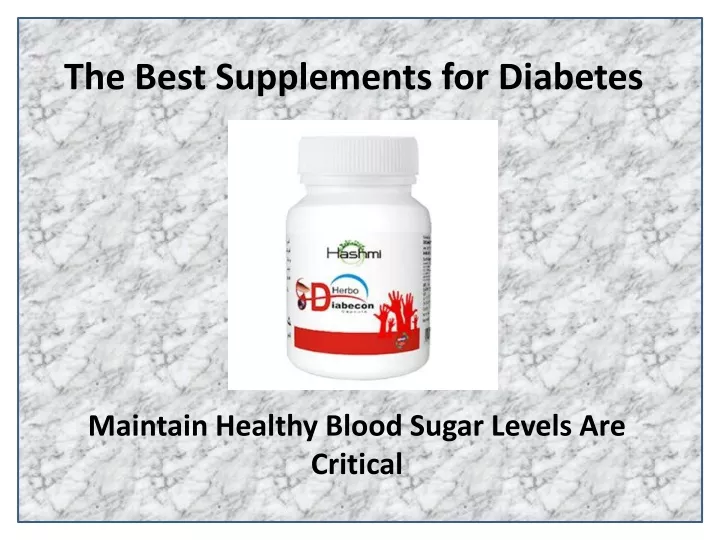 the best supplements for diabetes