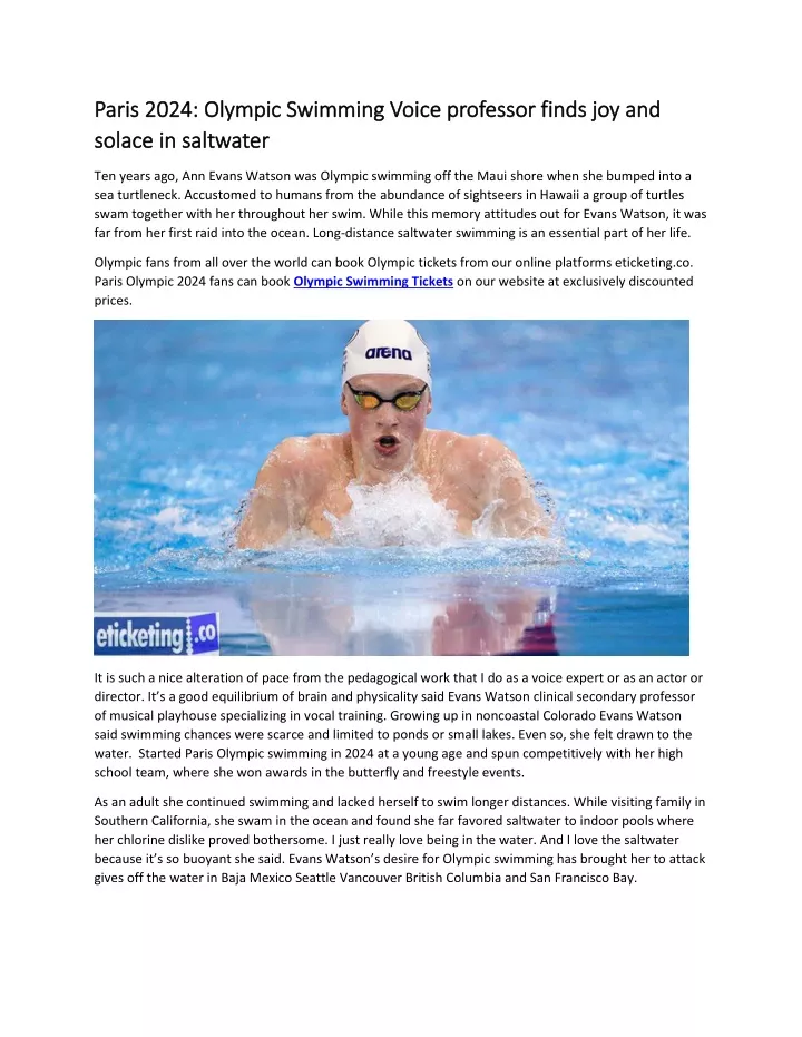 paris 2024 olympic swimming voice professor finds