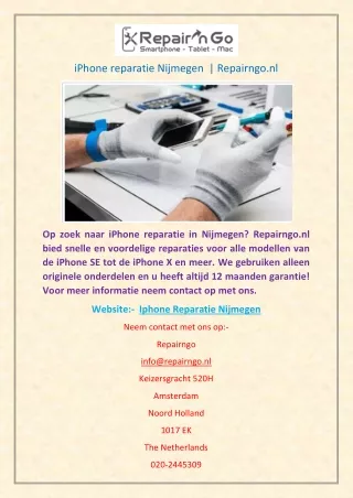 iPhone reparatie Nijmegen  | Repairngo.nl