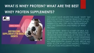 what is whey protein what are the best whey