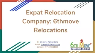 Expat Relocation Company: 6thmove Relocations
