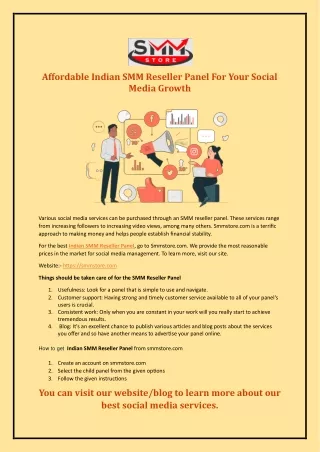 Affordable Indian SMM Reseller Panel For Your Social Media Growth