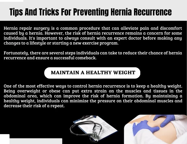 tips and tricks for preventing hernia recurrence