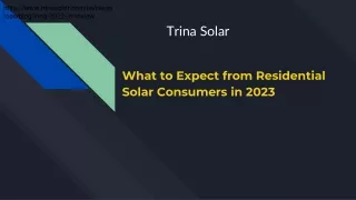 What to Expect from Residential Solar Consumers in 2023