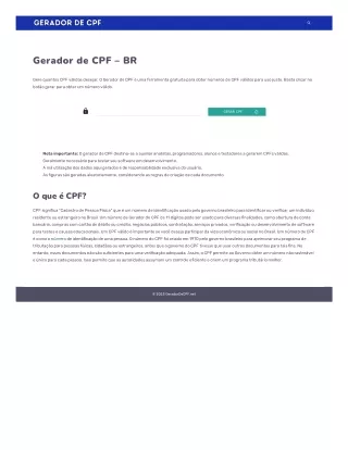gerador de cpf br