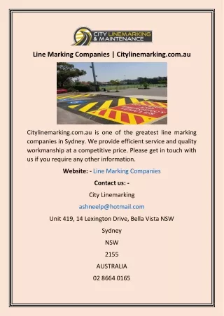 Line Marking Companies  Citylinemarking.com