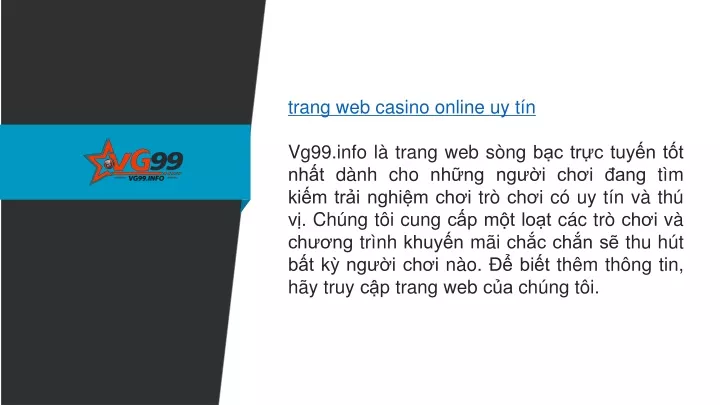 trang web casino online uy t n vg99 info l trang