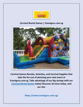 Carnival Rental Games | Eventguru.com.sg