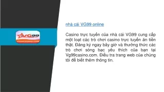 nhà cái VG99 online  Vg99casino.com