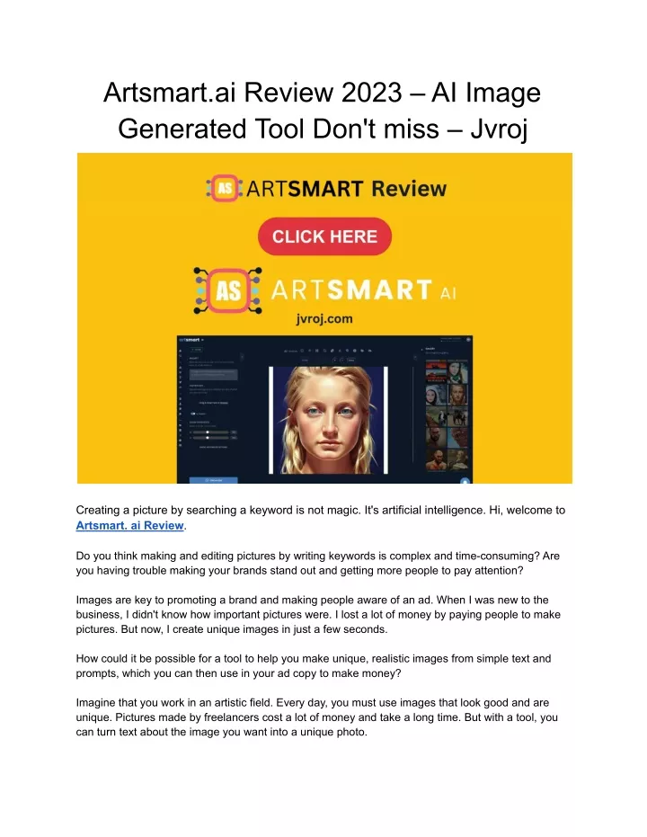 artsmart ai review 2023 ai image generated tool