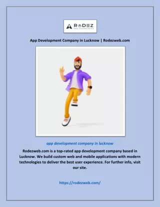 App Development Company in Lucknow | Rodezweb.com