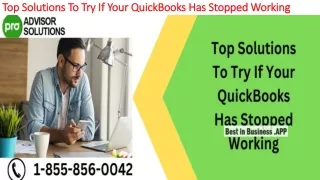 top solutions to try if your quickbooks has stopped working