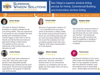 Superior Window Solutions | Window Tint, San Diego, CA