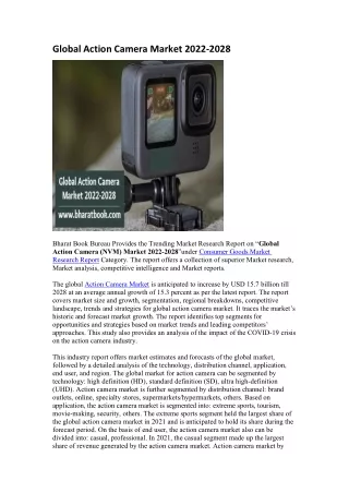 global action camera market 2022 2028