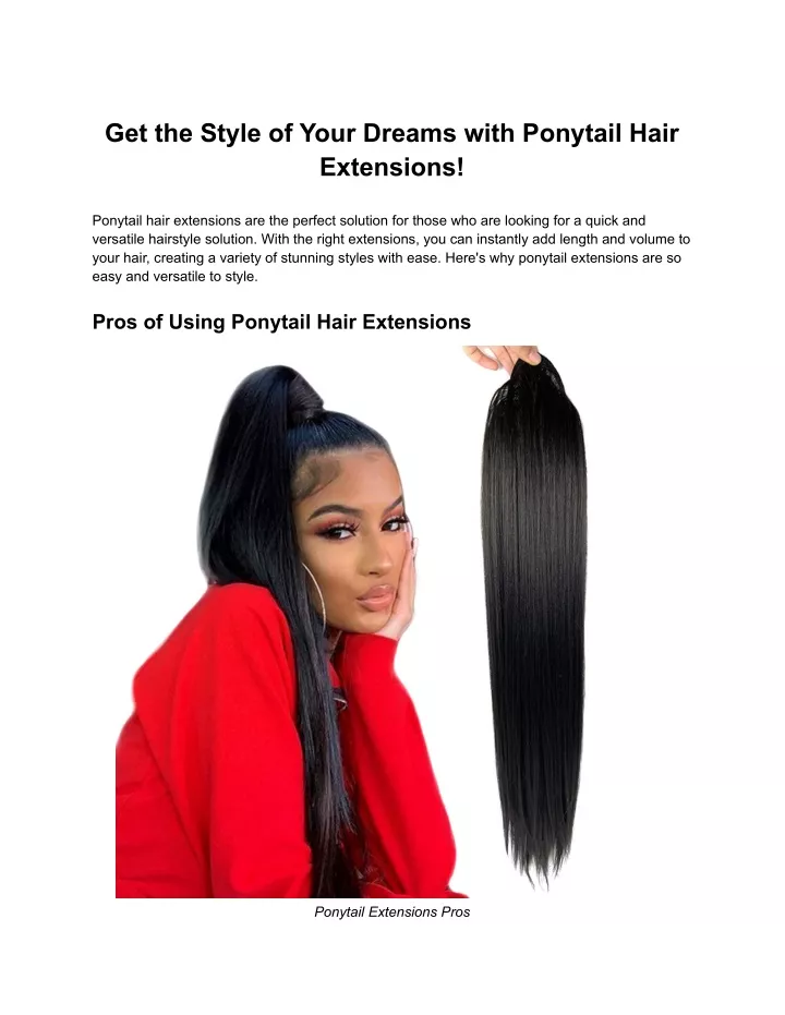 get the style of your dreams with ponytail hair