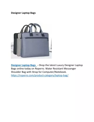 Designer Laptop Bags