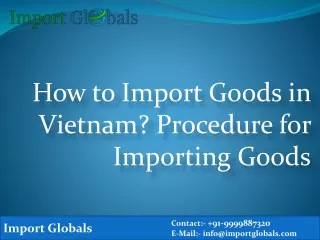 How to Import Goods in Vietnam Procedure for Importing Goods