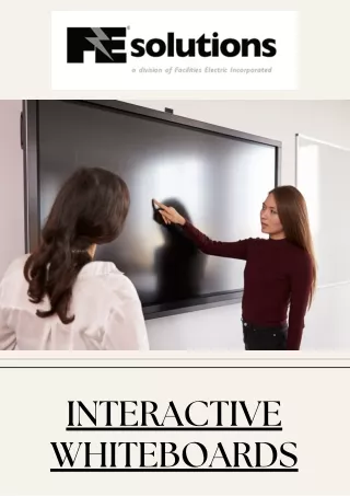 Interactive Whiteboards - FE Solutions
