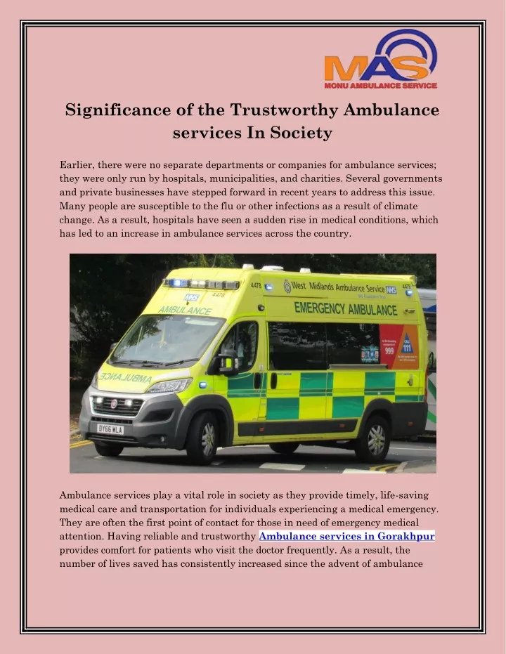 significance of the trustworthy ambulance