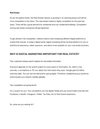 Digital Marketing Agency For Real Estate In Hyderabad India