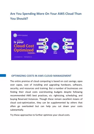 are you spending more on your aws cloud than