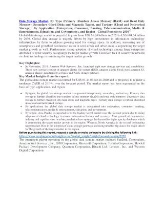 data storage market by type primary random access
